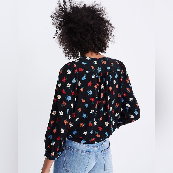 Madewell Floral Wrap Top - Picture 3 of 7